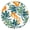 Aloha, variant on Retro Cactus Elastic Tablecloth - Round Waterproof Cover for 52 Inch Tables, Southwestern Aesthetic Succulent Design, Durable for Restaurants & Events
