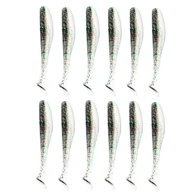 Almencla 12pcs Fishing Lures Artificial Lures Soft Lures Soft Fishing Lures Trout Bait C