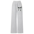 thumbnail image 5 of Grblisyd Girls Wide Leg Sweatpants Bow Baggy Athletic Pants with Pockets Cute Drawstring Waist Casual Sports Track Pants, 5 of 5