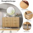 thumbnail image 4 of Commode à 6 Tiroirs avec Tiroirs Larges, Coffre Moderne en Bois pour Chambre, Salon et Entrée, 4 of 7