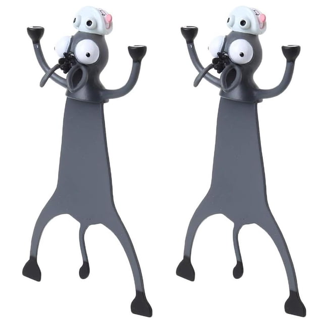 Separadores de Burro CartoonMarkDonkey 2Pzas Burro Longitud 10cm PVC Gris. Office Supply MXDYN-002