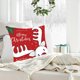 thumbnail image 5 of XWSHYW Almohada Fundas de Almohada Navideñas de 18,0X18,0 Pulgadas, Diseño de Copo de Nieve y Ciervos, Color Rojo y Blanco, Fundas de Cojines Decorativos de Navidad para El Hogar, Sofá, Cama, Decorac, 5 of 6