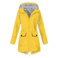 thumbnail image 1 of Chaquetas Naughtyhood para mujer, chaqueta impermeable lisa para exteriores, talla grande, con capucha, cortavientos, holgada, amarilla, talla XXXXL, 1 of 5