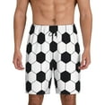 thumbnail image 1 of Bingfone Soccer Ball for Men's Short Pajama Pants, Elastic Waist Drawstring Summer Shorts-Small, 1 of 6