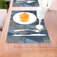 thumbnail image 5 of YFYANG Washable Heat-Resistant Placemats, 70% PVC/30% Polyester, Blue Abstract Mosaic Kitchen Table Mat, 12" x 18" 4 Pcs, 5 of 6