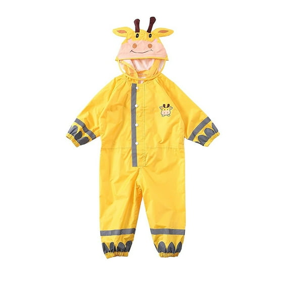 Xihbxyly Impermeable con Capucha, Elegante Diseño Reflectante, Tejido Transpirable E Impermeable, Ideal para Uso Diario, Ideal Como Regalo de Moda para Niños y Niñas, Incluye Pantalón Impermeable, Po