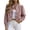 Pink, variant on Ladies Denim Coat Women's Puff Sleeve Cropped Denim Jacket Stand Collar Button Front Loose Fitting Short Jean Outerwear Sky Blue M