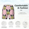thumbnail image 5 of Gaeub Panda Avocado Mens Swim Trunks Stretch Beach Shorts Quick Dry for Men Swim Shorts Swimwear with Pockets- Large, 5 of 9
