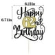 thumbnail image 2 of Decoración Para Tarta De Feliz Cumpleaños Número 62, Decoración Para Tarta De Fiesta De Cumpleaños 62 (Destellos Negros Y Dorados 62), 2 of 5