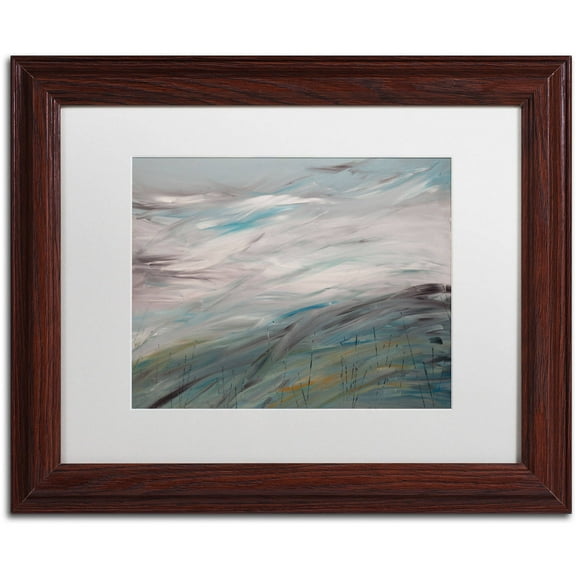 Trademark Fine Art "Sea View" Canvas Art by Hilary Winfield, White Matte, Wood Frame