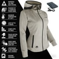 thumbnail image 3 of ActionHeat 5V Women's Battery Heated Slim Fit Hoodie- Antarctica White - Sizes: XS-XXL, 3 of 9
