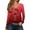 Red, variant on KHONTS V Neck Christmas T Shirts for Women Funny Long Sleeve Xmas Red Glass Shirts Pullover Tops Red XL
