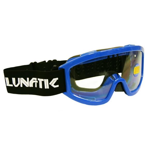 Lunatic, L100YB, YOUTH Goggles - Blue - Dirtbike ATV MX - Single Lens - Adjustable Strap