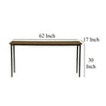 thumbnail image 5 of Benjara BM326526 Lemy Sofa Console Table - Rectangular Brown Top - Black Frame - 62 in., 5 of 5