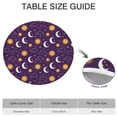 thumbnail image 6 of Purple Sun Moon Cloud Star Pattern Round Fitted Tablecloth with Elastic Edge,Dining Table Cover Waterproof,Outdoor Round Tablecloth for Camping,Dining,Indoor and Outdoor, 6 of 7