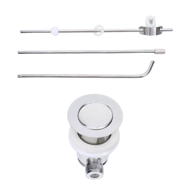 Raindrops 1Jgo Conjunto Para Desagüe De Lavabo Con Y Rebosadero Compatible Con Varios Tipos Plateado