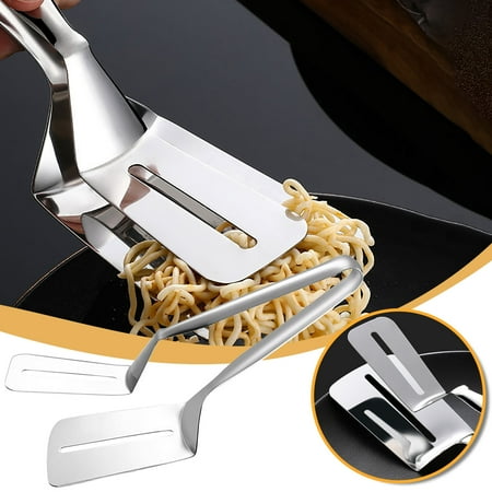 

Corashan Kitchen Gadgets Multi-Function Stainless Steel Cooking Shovel Clip Kitchen Food Clamp Spatula Baking Tools Bread Clip Kitchen Utensils Set(Buy 2 get 3)