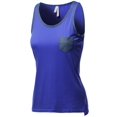 thumbnail image 2 of FashionOutfit Women's Pocket Binding Color Contrast Round Neck Tank Tops, 2 of 4