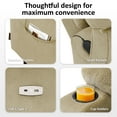 thumbnail image 2 of MCombo Triple Motor Power Lift Recliner for Elderly, Sleep Recliner Sofa with Adjustable Headrest, Fabric, Beige, 2 of 10