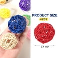 thumbnail image 2 of Uxcell 6 Pcs Wicker Rattan Balls 2.4 Inch Rattan Decorative Balls Vase Fillers for Wedding Party Centerpiece Bowls Home Decoration, Red, 2 of 5