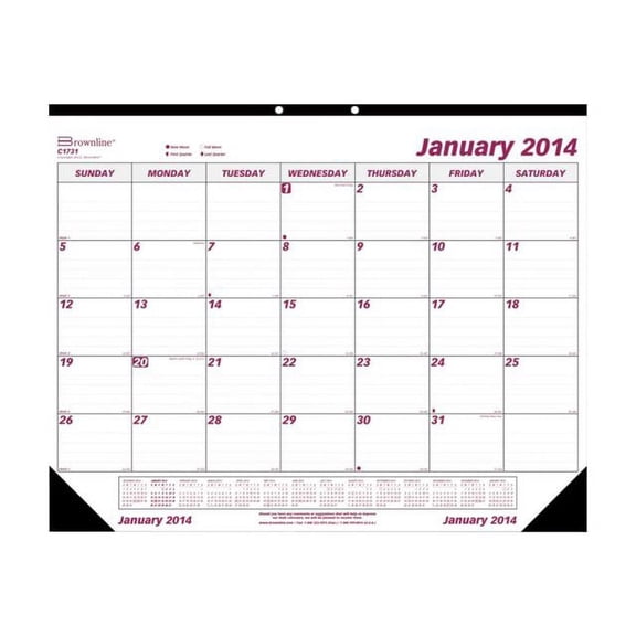 Rediform - Monthly desk pad - desktop - 2015 - month to sheet - ANSI C - dated