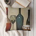 thumbnail image 3 of YINGXI Throw Pillow Covers Bottle Series Cushion Case Grape Cup Group Square Pillowcase Home Decorative 20x20in, 3 of 5