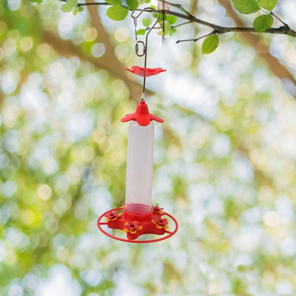 Alimentador de colibríes, dispensador de alimentos para aves Estación de alimentación de pájaros transparente confiable, alimentador automático para