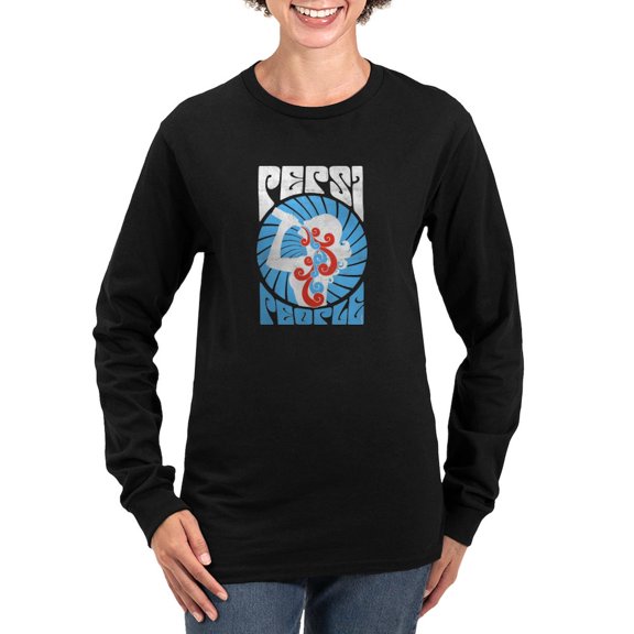 CafePress - Pepsi People Women's Long Sleeve Dark T Shirt - Women's Long Sleeve Graphic Tee Casual Fit