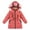 r-75Watermelon Red1, variant on MEZZALL Girls Long Down Padded Coat Winter Warm Long Sleeve Outerwear Solid Color Toddler Big Kids With Insulation Coats Birthday Child Streetwear
