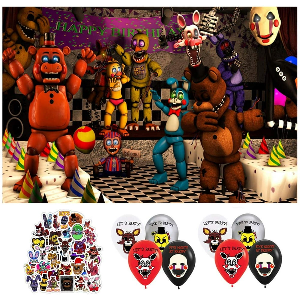 Five Nights at Freddys Birthday Party Decorations Backdrop, Party