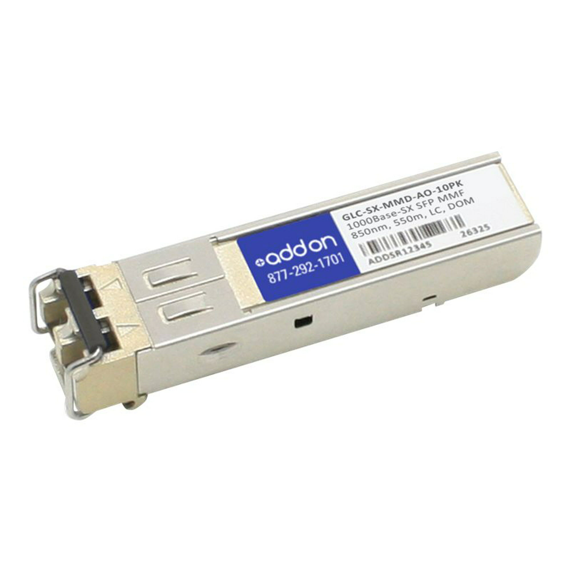 AddOn - SFP (mini-GBIC) transceiver module (equivalent to: Cisco  GLC-SX-MMD) - GigE - 1000Base-SX - LC multi-mode - up to 1800 ft - 850 nm -  TAA 