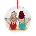 thumbnail image 1 of Fiudx Liquidación de ahorros de verano Colgante navideño personalizado de Iron Art con una bonita niña para decoración navideña, 1 of 7