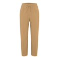 thumbnail image 5 of Audhol Casual Pants for Women Women's Summer High Waisted Baggy Pants Casual Ankle Length Trouser Slacks with Pockets Comfy Pants Women Khaki S, 5 of 7