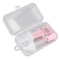 thumbnail image 1 of Biberón de leche para mascotas, seguro, con punta suave y resistente a altas temperaturas, jeringa con taza medidora para gatos, color rosa, 1 of 14