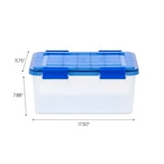 IRIS 19 Qt. Plastic Storage Bins with Sealed Lids, Clear Gasket Box, Airtight Containers