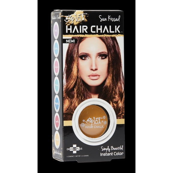 Splat Sun Kissed Hair Chalk, Temporary Golden Yellow Hair Color Highlights