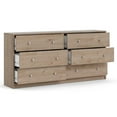 thumbnail image 5 of 3 Piece Dresser and Nightstand Bedroom Set in Jackson Hickory, 5 of 20