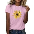 thumbnail image 2 of Sale Items Groceries T Shirts for Women Short Sleeve Summer Tops Floral Graphic Tees Casual Tunic Cute T-Shirt Loose Fit Crew Neck Blouses Plus Size Basic Shirts Past Orders Tracking My Recent Order, 2 of 5