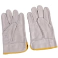 thumbnail image 4 of Guantes de soldadura de cuero - Resistentes al calor/fuego para jardinería, horno, parrilla, beige Sharpla Guantes de soldadura protectora, 4 of 5