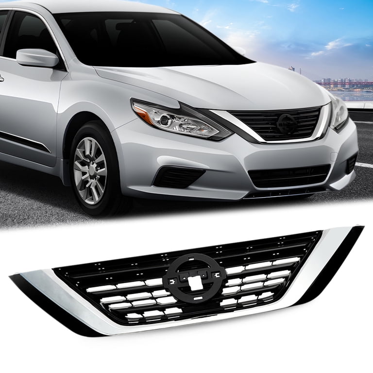 Labwork Front Bumper Upper Grille Black And Chrome Replacement For Taurus 2013 2014 2015 2016 2017 2018 2019