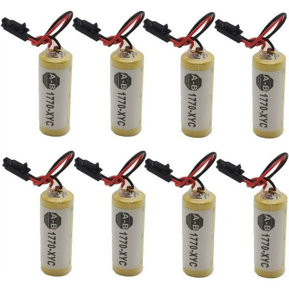(Pack of 8) 1770-XYC 3V 1800mAh Battery for PLC 1770-XYC/A 1770-XYB Cell Non-Rechargeable