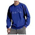 thumbnail image 1 of PEASKJP Sweat-Shirt Unisexe à Col Rond Imprimé avec Haut de Mode Léger et Doux (Bleu, m), 1 of 3