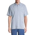 thumbnail image 1 of TOMMY BAHAMA Mens Geovanni Geo Light Blue Geometric Short Sleeve Collared Button Down Shirt XS, 1 of 1