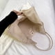 thumbnail image 2 of Bolsos de axila para mujer, bolso informal de paja para axilas, bolso de playa sólido tejido de gran capacidad, 2 of 9