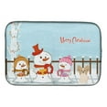 thumbnail image 2 of Merry Christmas Carolers Papillon Black White Dish Drying Mat, 2 of 3