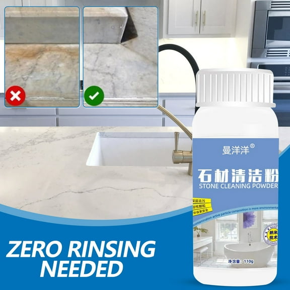 Ycandiee Cleaner Powder to Remove Organic Stains Such as Oil, Grease, Butter and Other Non-Acid Stains from Most Marble, Granite, Travertine