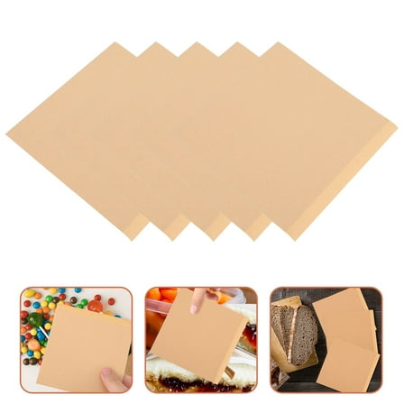 HEANUJJ 200Pcs Paper Food Wrappers Light Yellow Kraft Sandwich Bags for Snacks