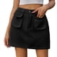 thumbnail image 1 of Faldas para Mujer, Estilo Y2k, Minifalda Vaquera de Cintura Alta, Pantalones Cortos Vaqueros Elásticos Negro L, 1 of 7