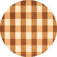 thumbnail image 1 of Ahgly Company Indoor Round Checkered Orange Modern Area Rugs, 3' Round, 1 of 1