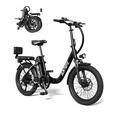 thumbnail image 2 of SE1 Folding Electric Bike 1000W 48V 15Ah, 20"x3.0" Commuter Ebike with Passenger Seat UL2849, 2 of 9